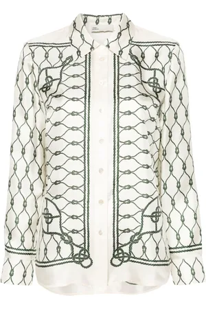 Tory Burch Camisa con nudo estampado