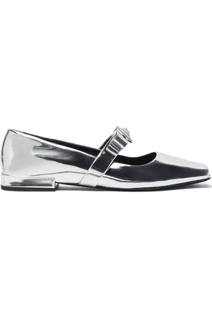 VERSACE Bailarinas Gianni Ribbon metalizadas