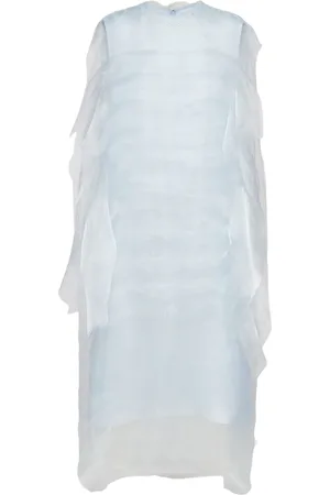 Prada Vestido con dobladillo asimétrico