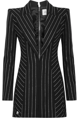 Philipp Plein Vestido corto con detalle de cristales