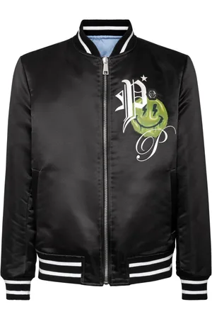Philipp Plein Chaqueta bomber reversible con logo