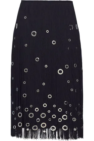 Prada Falda con aplique de ojales