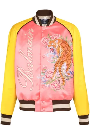 Balmain Chaqueta bomber con bordado Tiger