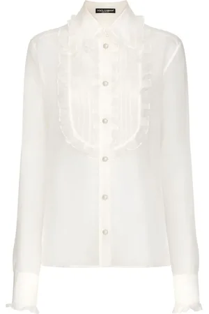 Dolce & Gabbana Blusa translúcida con volantes
