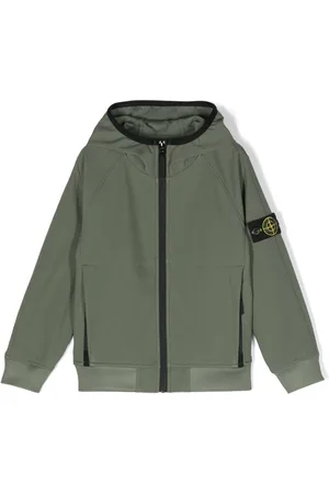 Stone Island Chaqueta con capucha y parche Compass
