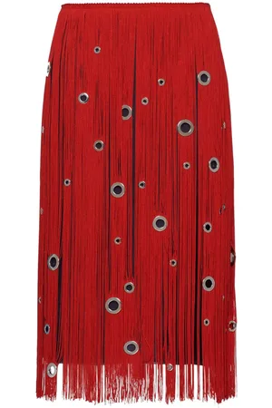 Prada Falda con aplique de ojales