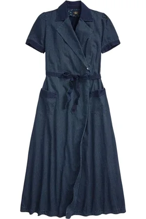 Ralph Lauren Vestido vaquero con motivo de lunares