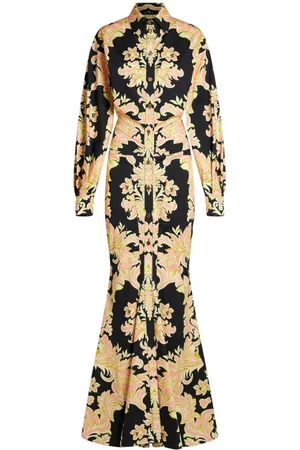 Etro Vestido de fiesta fruncido estampado