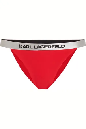 Karl Lagerfeld Bragas de bikini con logo en la cinturilla
