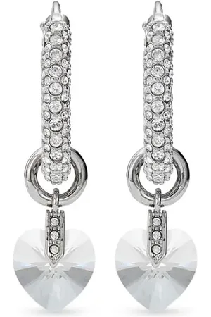 Jimmy Choo Pendientes de aro con corazón de cristal