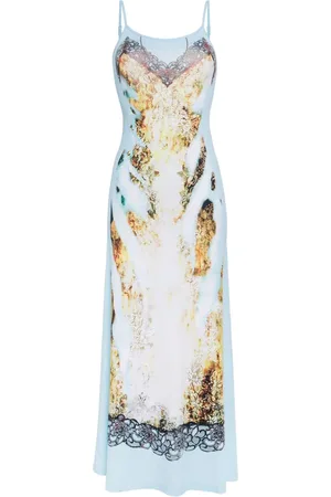 Y / PROJECT Slip dress con motivo gráfico