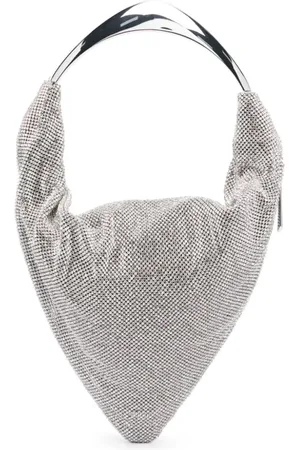 BENEDETTA BRUZZICHES Bolso shopper drapeado con detalles de cristal