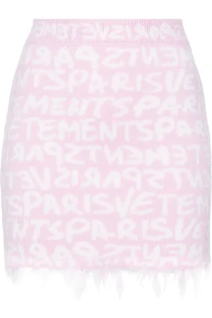 Vetements Minifalda con monograma en jacquard