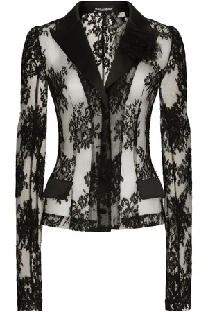 Dolce & Gabbana Blazer de encaje Chantilly translúcido