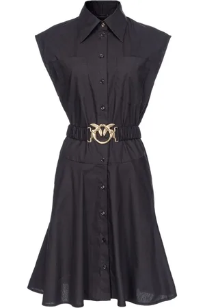Pinko Vestido camisero con hebilla Love Birds