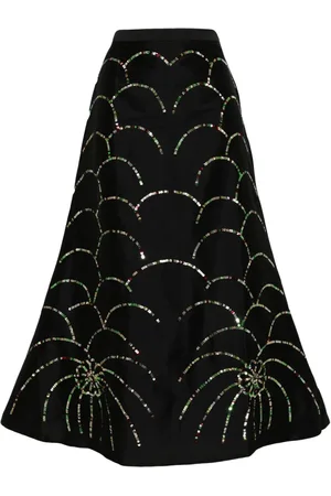 BATSHEVA Falda Alison acampanada con lentejuelas