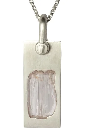 PARTS OF FOUR Collar Plate con colgante de kunzita