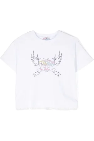 Chiara Ferragni Camiseta con logo de strass
