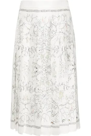 Fabiana Filippi Falda plisada con estampado abstracto