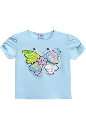 Mimi Tutu Camiseta con aplique de mariposa