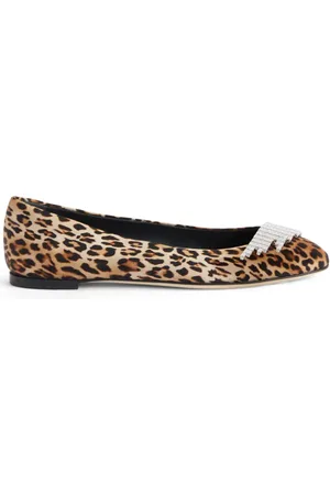 Giuseppe Zanotti Bailarinas Iveery con estampado de leopardo