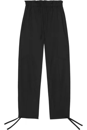 Ganni Pantalones con cordones en la cintura