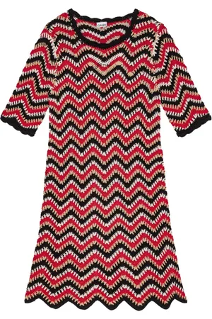 Ganni Vestido corto festoneado