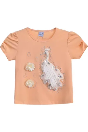 Mimi Tutu Camiseta con aplique de pavo real