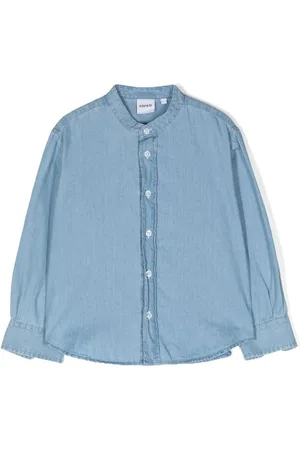 Aspesi Camisa vaquera con cuello mao