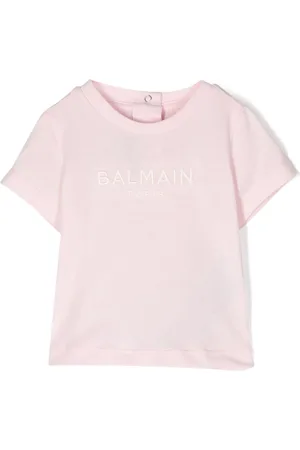 Balmain Camiseta con logo bordado