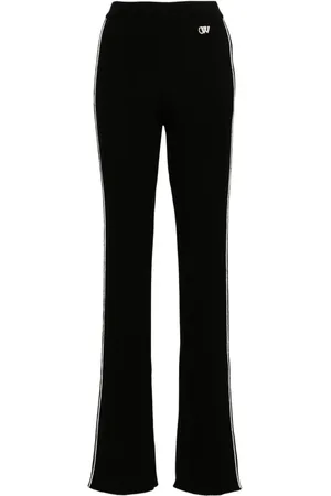 OFF-WHITE Pantalones acampanados a rayas laterales