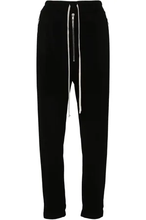 Rick Owens Pantalones de chándal ajustados de tiro caído