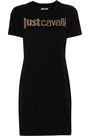 Roberto Cavalli Vestido camisero con aplique del logo