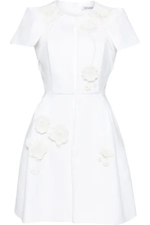 DICE KAYEK Vestido midi con aplique floral