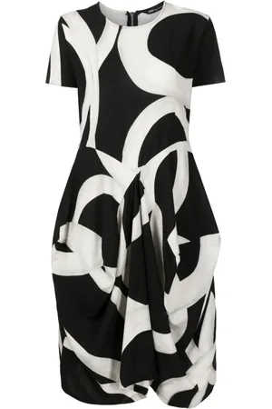 Uma Raquel Davidowicz Vestido drapeado con motivo abstracto