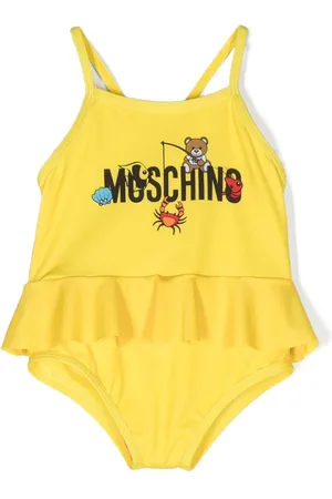 Moschino Bañador con volantes y logo estampado
