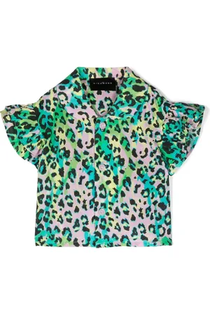 John Richmond Camisa con estampado de leopardo abstracto