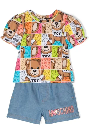 Moschino Set de dos bermudas con logo Teddy Bear