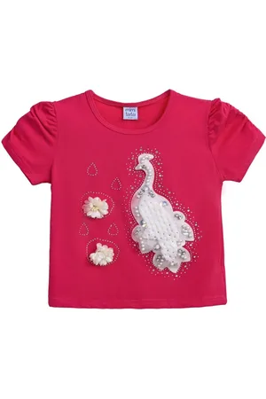 Mimi Tutu Camiseta con aplique de pavo real