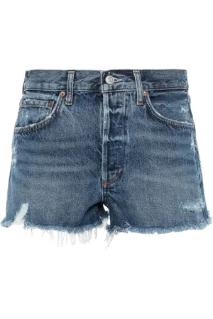 AGOLDE Pantalones vaqueros cortos con bordes deshilachados