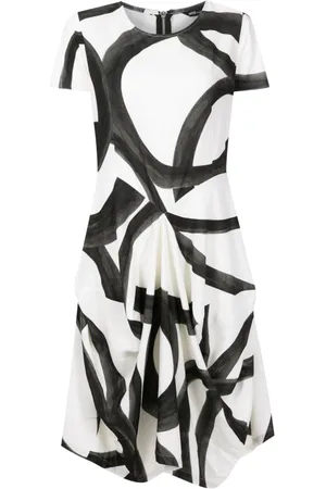 Uma Raquel Davidowicz Vestido drapeado con motivo abstracto