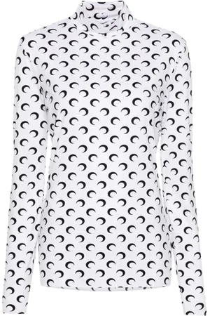 Marine Serre Camiseta con cuello falso