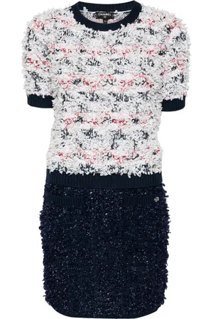 CHANEL Conjunto de falda y top de punto 2000