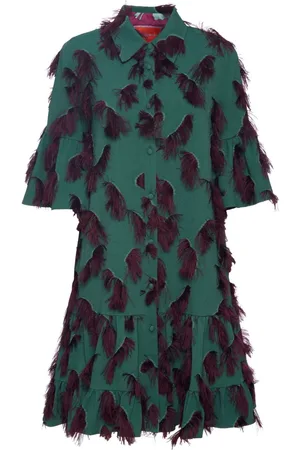 La DoubleJ Vestido corto Choux con flecos