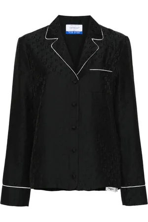 OFF-WHITE Top de pijama con monograma en jacquard