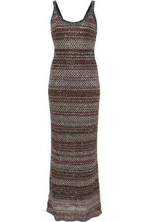 Missoni Vestido largo de punto en zigzag