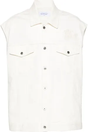 OFF-WHITE Chaleco vaquero con logo bordado