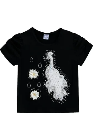 Mimi Tutu Camiseta con aplique de pavo real