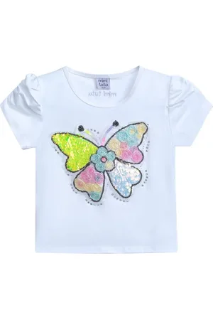 Mimi Tutu Camiseta con aplique de mariposa