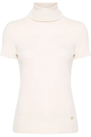CHANEL Top de punto con cuello vuelto 2007